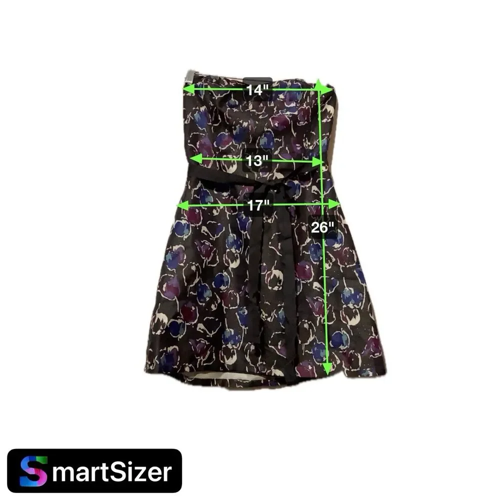 American Eagle Outfitters Women’s Floral Glitter Strapless Dress Size 6 NWT‎ New